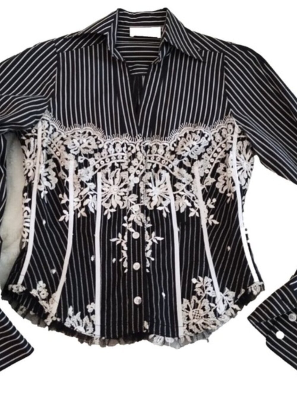 DG2   Black floral top DG2 by Diane Gilman SZ L